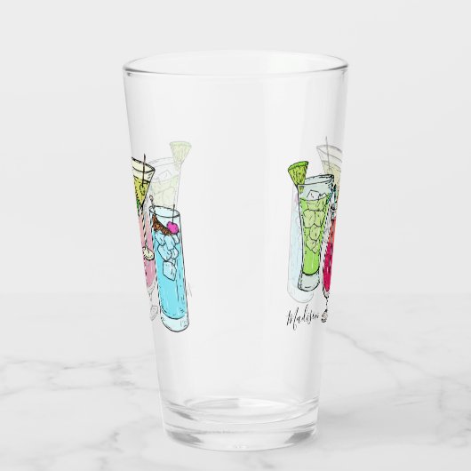 名前をカスタムするサマーカクテルピントガラス タンブラーグラス (右)