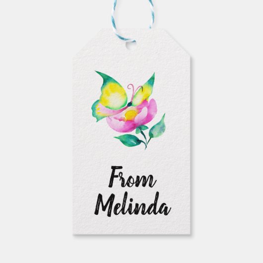 名前をカスタムするサンキューギフトラベル ギフトタグ (裏面)