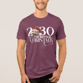 名前をカスタムするサンタハットクリスマスファミリーマッチング トライブレンドＴシャツ (正面)