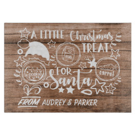 名前をカスタムするサンタフォークリスマスイブトリート カッティングボード