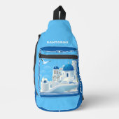 名前をカスタムするサントリーニギリシャ スリングバッグ (正面)