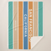 名前をカスタムするサンフランシスコ/テキスト シェルパブランケット (正面)