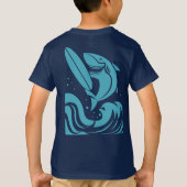 名前をカスタムするサーファーのシャツ&ジャケット Tシャツ (裏面)