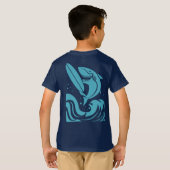 名前をカスタムするサーファーのシャツ&ジャケット Tシャツ (裏面フル)