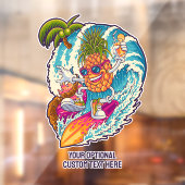 名前をカスタムするサーフィンパイナップル ウィンドウサイン (シート2)