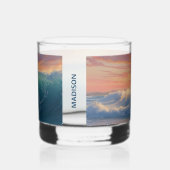 名前をカスタムするサーフィン ウイスキーグラス (右)