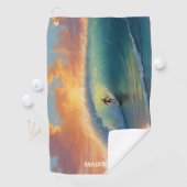 名前をカスタムするサーフィン ゴルフタオル (インサイチュ)