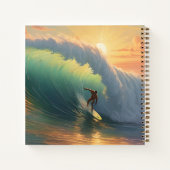 名前をカスタムするサーフィン ノートブック (裏面)