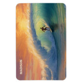 名前をカスタムするサーフィン マグネット (縦)