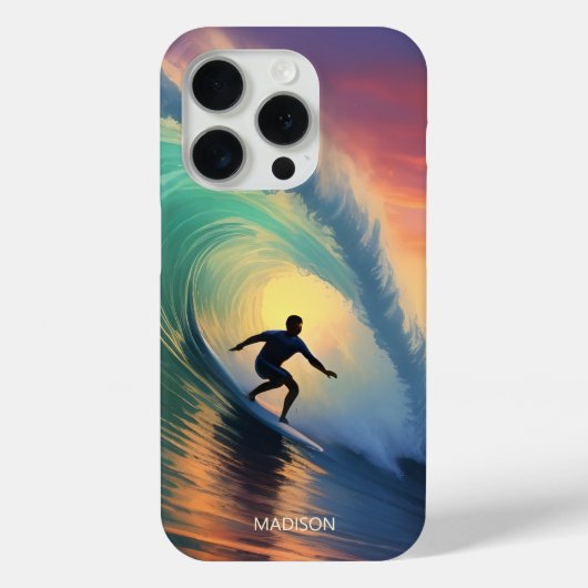 名前をカスタムするサーフィン Case-Mate iPhoneケース (裏面)