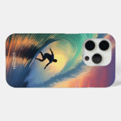 名前をカスタムするサーフィン Case-Mate iPhoneケース (裏面 (横))