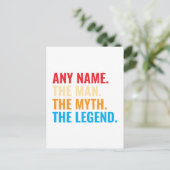 名前をカスタムするザマンザ神話ザレジェンドレトロ シーズンポストカード (スタンド正面)