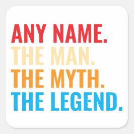 名前をカスタムするザマンザ神話ザレジェンドレトロ スクエアシール