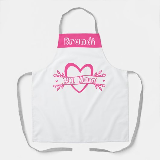 名前をカスタムするシェフエプロン | 母の日の贈り物 エプロン (正面)