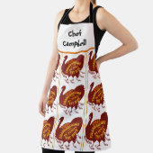 名前をカスタムするシェフサンクスギビングファミリーディナーパーティー エプロン (インサイチュ)