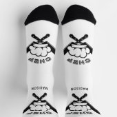 名前をカスタムするシェフロゴ ソックス (上部)