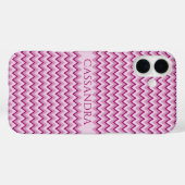 名前をカスタムするシェブロン柄の電話ケース Case-Mate iPhoneケース (裏面 (横))