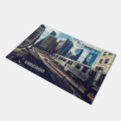 名前をカスタムするシカゴUSA ドアマット (アングル)