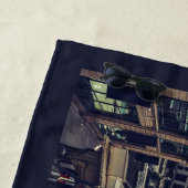 名前をカスタムするシカゴUSA ビーチタオル (インサイチュ)