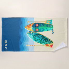 名前をカスタムするシック航海の ビーチタオル
