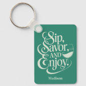 名前をカスタムするシップ、サバー、ワイ楽しむン キーホルダー (正面)