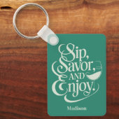 名前をカスタムするシップ、サバー、ワイ楽しむン キーホルダー (正面)
