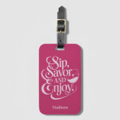 名前をカスタムするシップ、サバー、ワイ楽しむン ラゲッジタグ (正面縦)