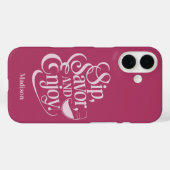 名前をカスタムするシップ、サバー、ワイ楽しむン Case-Mate iPhoneケース (裏面 (横))