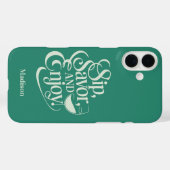名前をカスタムするシップ、サバー、ワイ楽しむン Case-Mate iPhoneケース (裏面 (横))