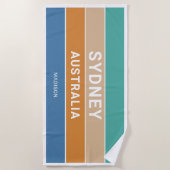 名前をカスタムするシドニーAustralia / YOUR TEXT ビーチタオル (正面)