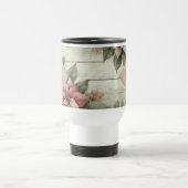 名前をカスタムするシャビーシックパステルポインセティアスガーランド トラベルマグ (中央)