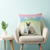 名前をカスタムするシャメッセンキャットペット クッション (椅子)