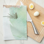 名前をカスタムするシャンパンコックパポペットドッグ キッチンタオル (四つ折り)