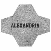 名前をカスタムするシルバーグリッターフォイルスパークル サッカーボール (フラット)