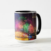 名前をカスタムするシンガポール花火マグ マグカップ (正面右)