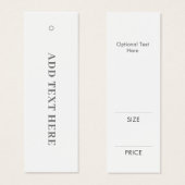 名前をカスタムするシンプルシック衣料つるラベル (正面&裏面)