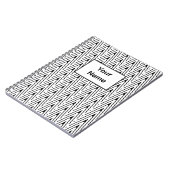 名前をカスタムするジグザグスパイラルフォトノートブック ノートブック (左側)