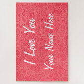 名前をカスタムするジグソーパズルハート愛あなた ジグソーパズル (縦)