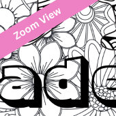 名前をカスタムするジャイアントキャットマンダラフローラカラー ポスター