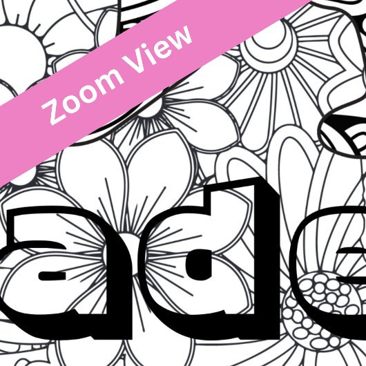 名前をカスタムするジャイアントキャットマンダラフローラカラー ポスター