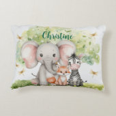 名前をカスタムするジャングルアニマルズトンフライ アクセントクッション (裏面)