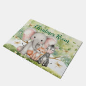 名前をカスタムするジャングルアニマルズトンフライ ドアマット (アングル)