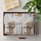 名前をカスタムするジャングルライオンアニマル誕生日 薄葉紙 (ギフト)