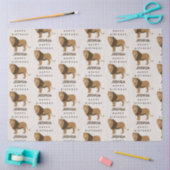 名前をカスタムするジャングルライオンアニマル誕生日 薄葉紙 (クラフト)