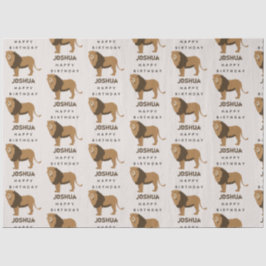 名前をカスタムするジャングルライオンアニマル誕生日 薄葉紙