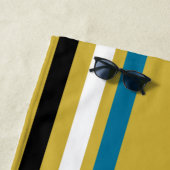 名前をカスタムするジャージーストライプズ ビーチタオル (インサイチュ)