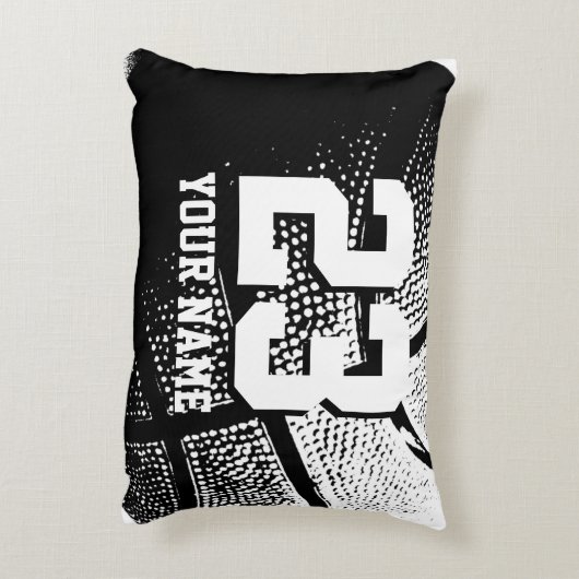 名前をカスタムするジャージー番号ヴィンテージ アクセントクッション (裏面(縦))