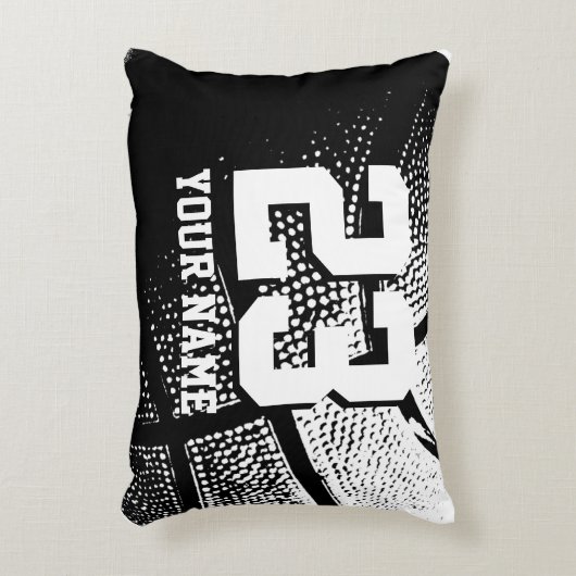 名前をカスタムするジャージー番号ヴィンテージ アクセントクッション (正面(垂直))