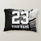 名前をカスタムするジャージー番号ヴィンテージ アクセントクッション (裏面)