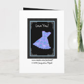 名前をカスタムするジュニアブライドメイドパーウィンクルブルードレス 招待状 (裏面)